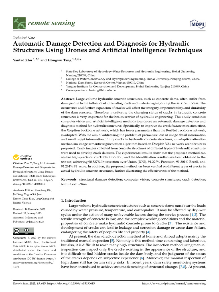 Automatic Damage Detection and Diagnosis For Hydra | PDF | Image ...