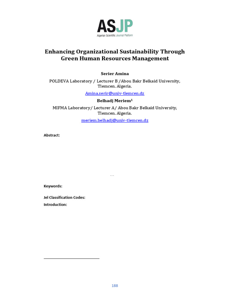 Green HR Management for Sustainability | PDF | Sustainability | Human ...