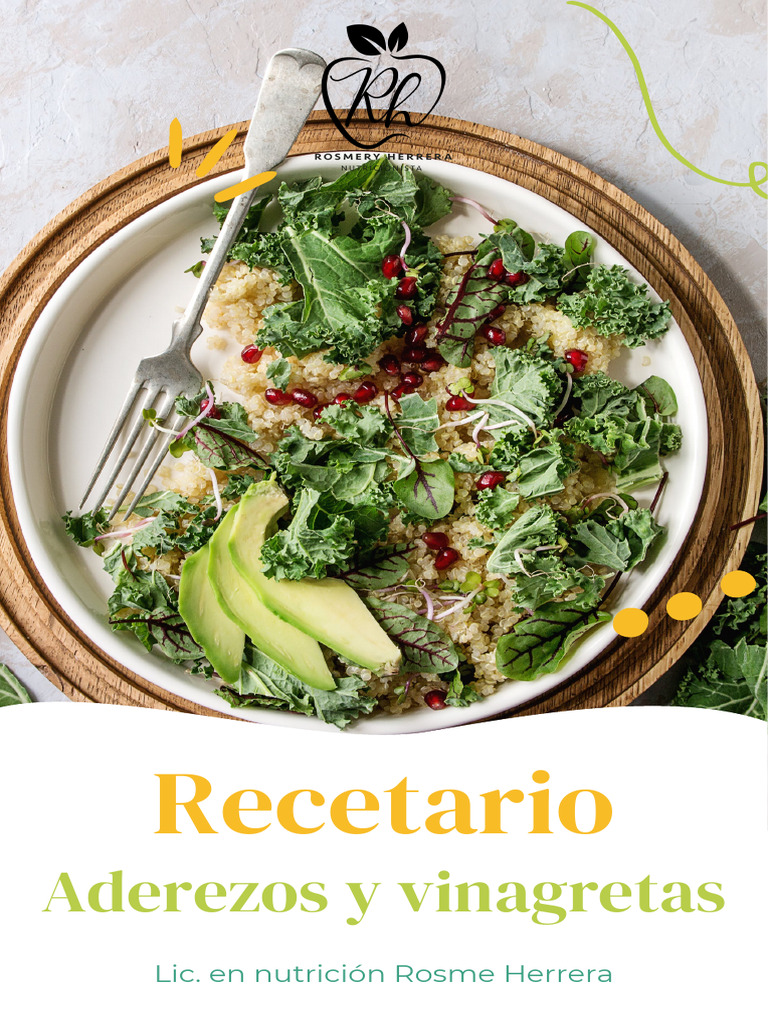 Aderezos y Vinagretas Saludables | PDF | Vinagreta | ensalada
