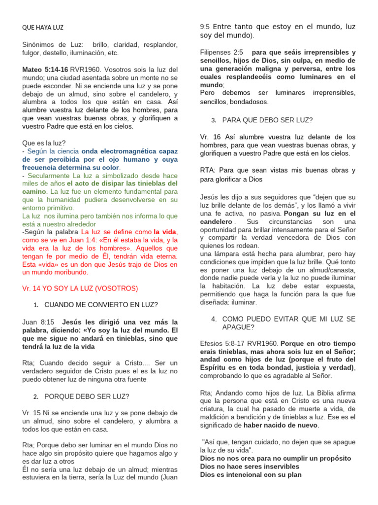 La Luz en la Vida Cristiana | PDF | Creencia y doctrina cristiana ...