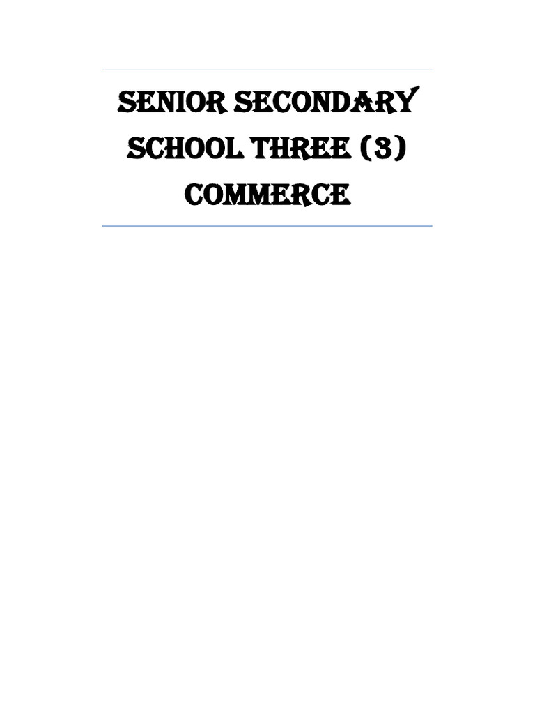 Senior Secondary Commerce Guide | PDF | Law Of Agency | Offer And ...