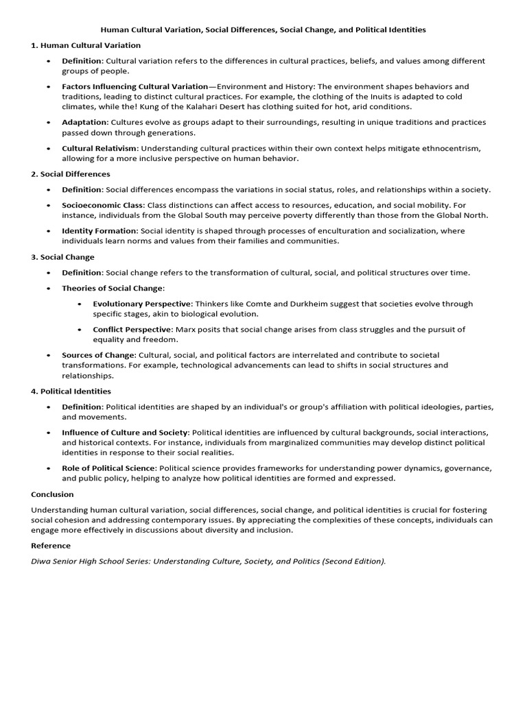 Cultural Variation and Social Identity Insights | PDF | Gender Studies ...