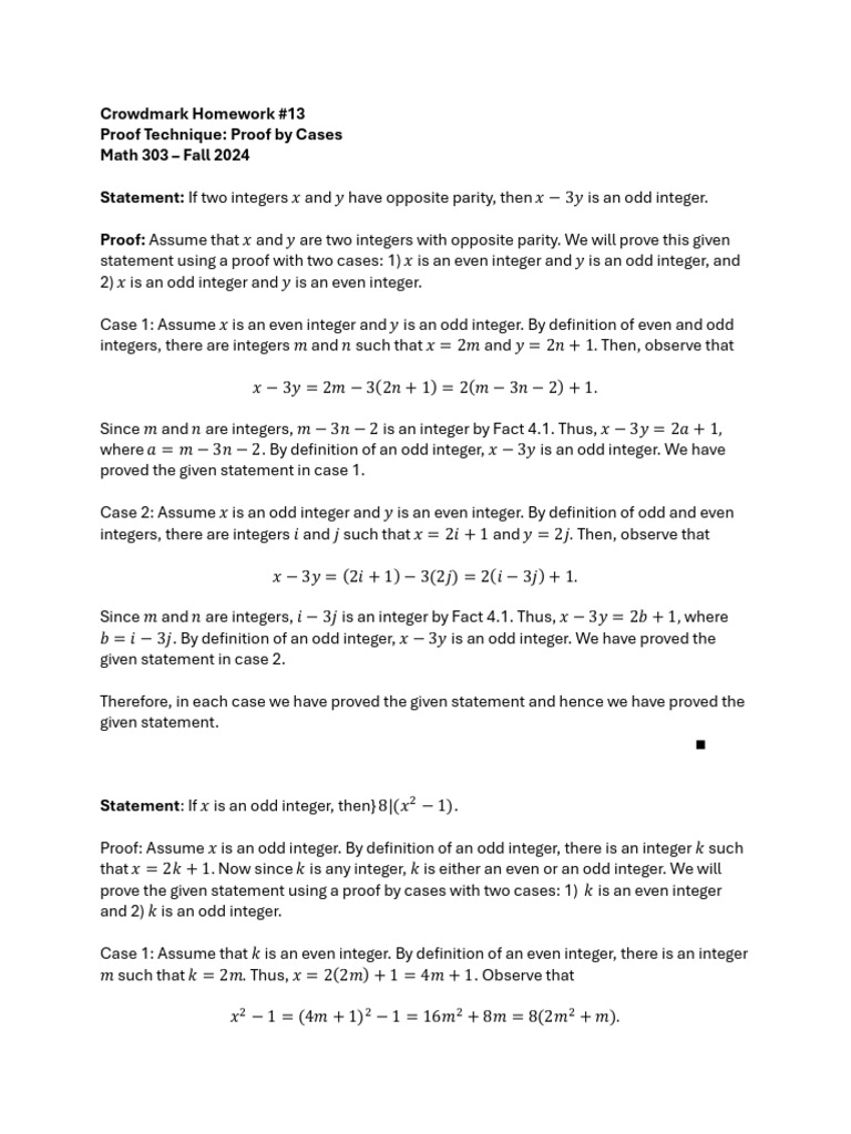 Crowdmark Homework Solutions For 13 Through 30 | PDF | Mathematical ...