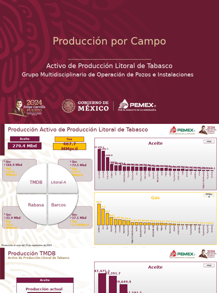 Producción de Petróleo en Tabasco 2024 | PDF