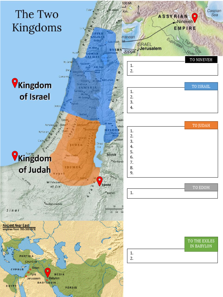 The Prophets Map Chart | PDF
