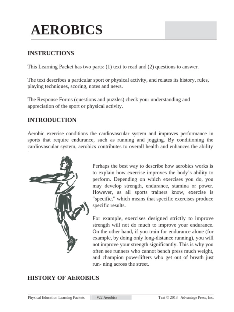 Aerobics: Benefits and Techniques Guide | PDF | Strength Training ...