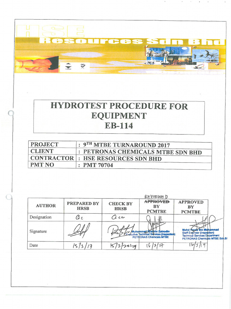 Hydrotest Eb 114 | PDF