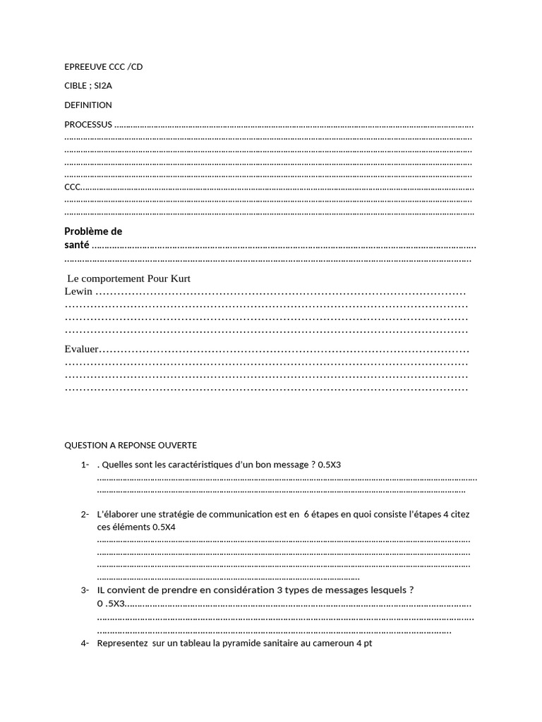 Epreeuve CCC 2a | PDF