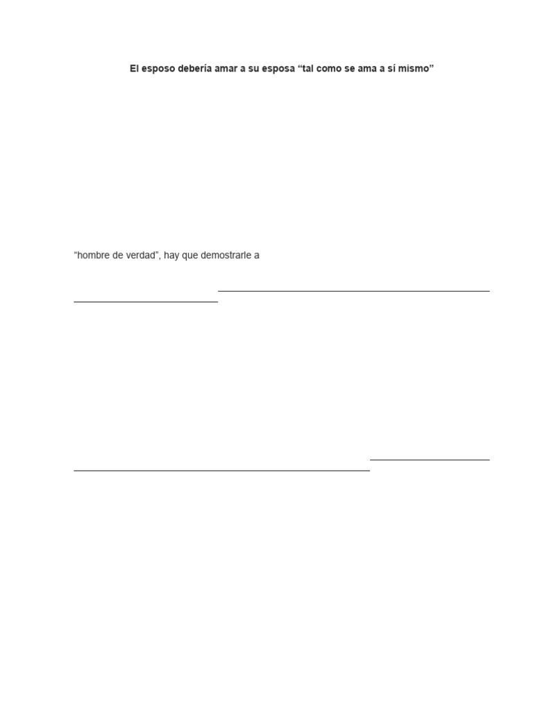 Amor y respeto en el matrimonio cristiano | PDF