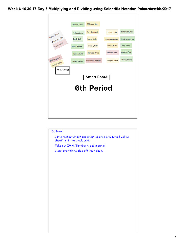 Multiplying & Dividing Scientific Notation | PDF | Multiplication ...