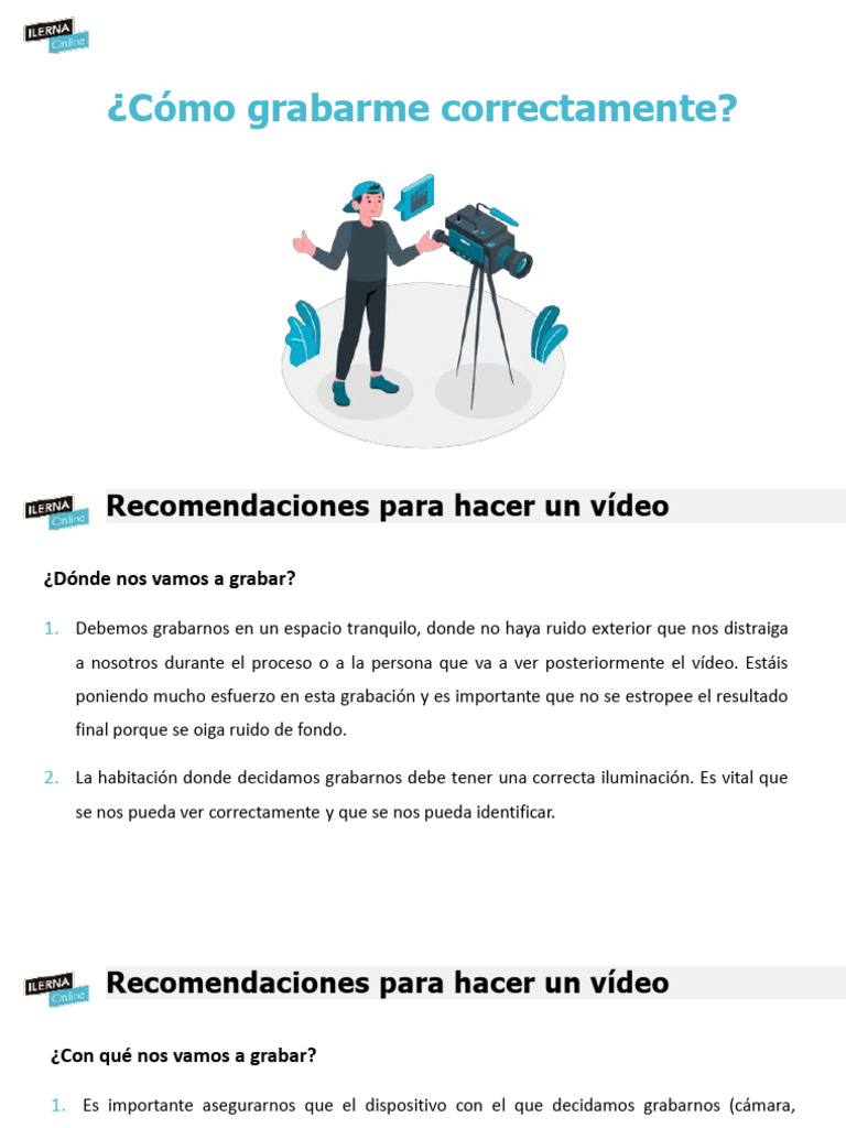 Guía para Grabar Vídeos Efectivos | PDF | Vídeo