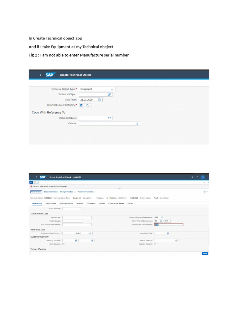 In Create Technical Object App | PDF