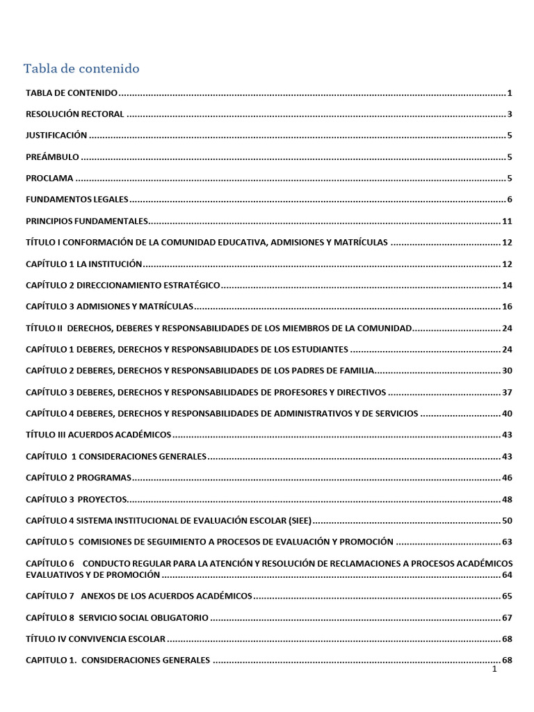 Reglamento de Convivencia Escolar 2024 | PDF | Educación de la primera ...