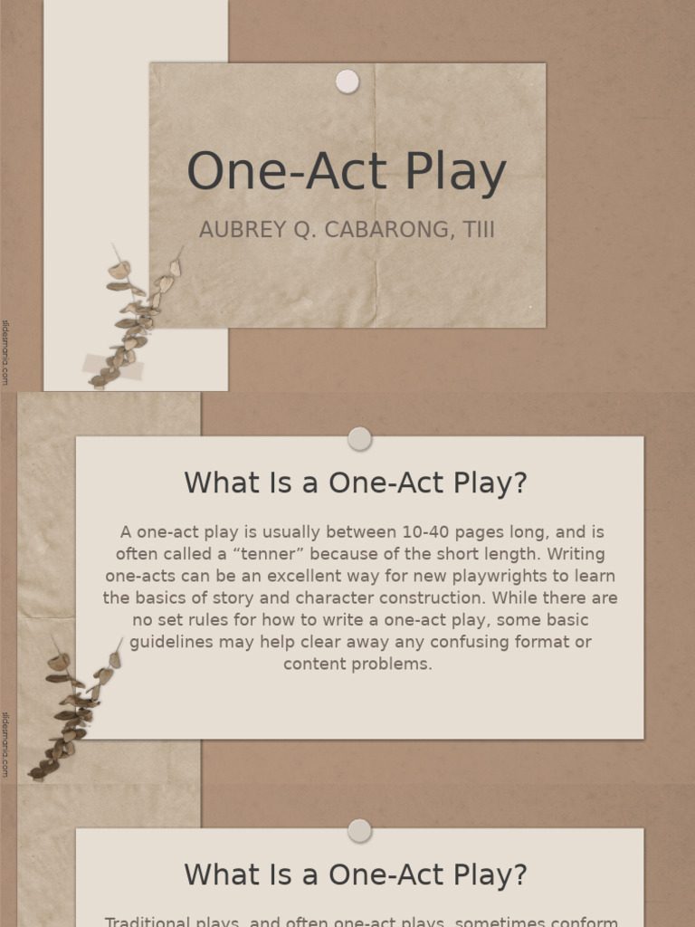 One Act Play 1.1 | PDF | Plot (Narrative)