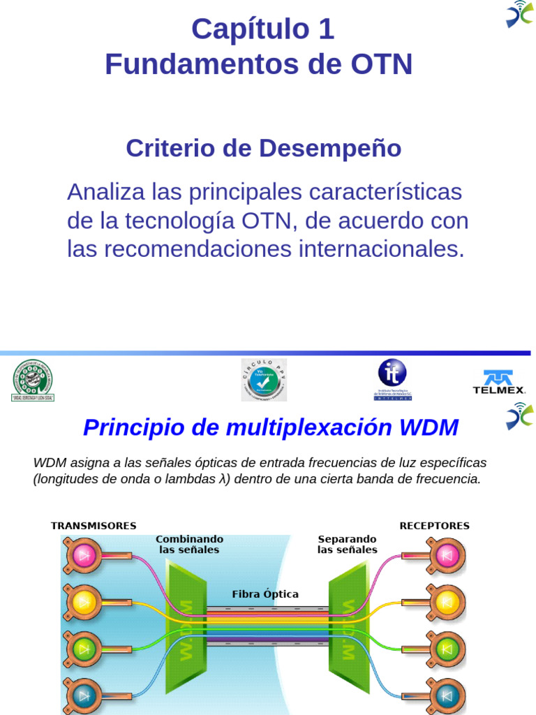 Capítulo 1 Fundamentos de OTN | PDF | Multiplexación por División de ...