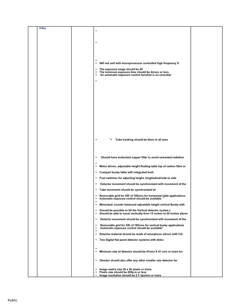 Advanced Digital X-Ray System Specifications | PDF | X Ray | Computer ...