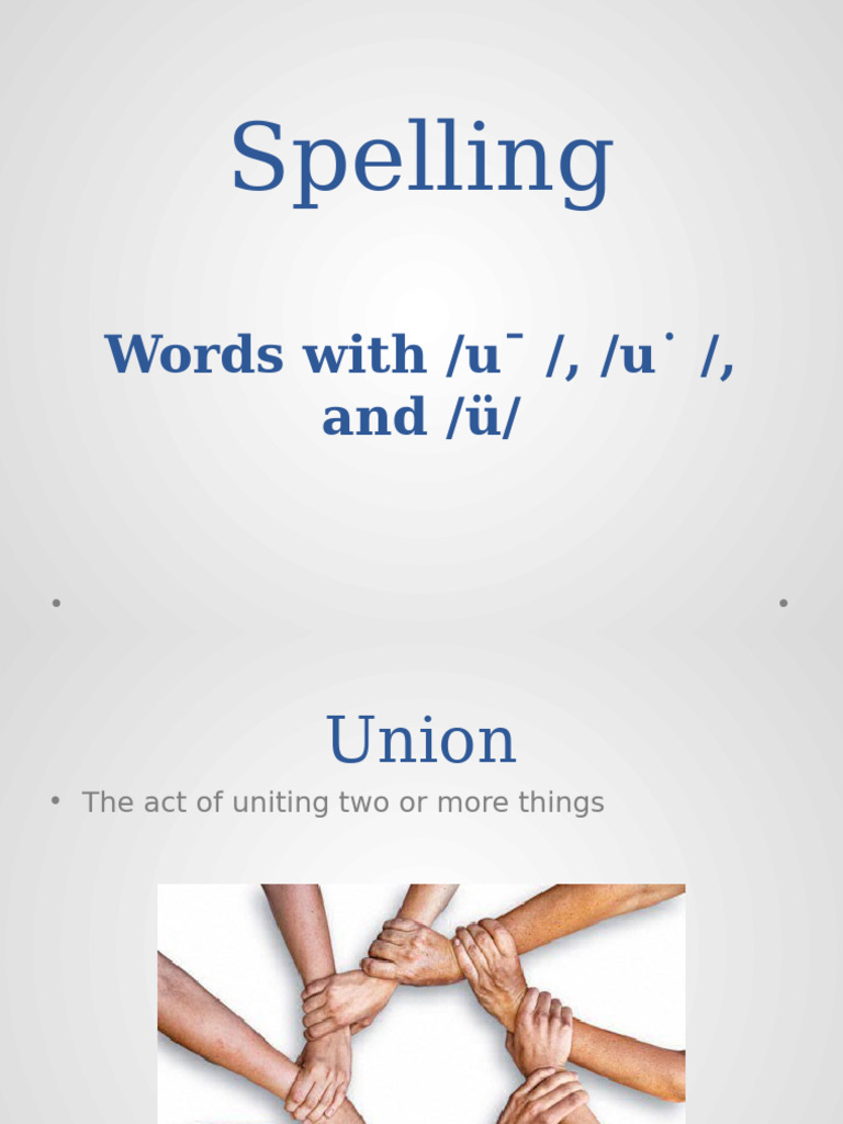 Spelling Guide: Words with /uˉ/, /u˙/, /ü/ | PDF