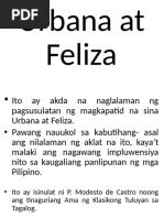 Pagsusulatan Nang Dalauang Binibini Na Si Urbana at Ni Feliza | PDF