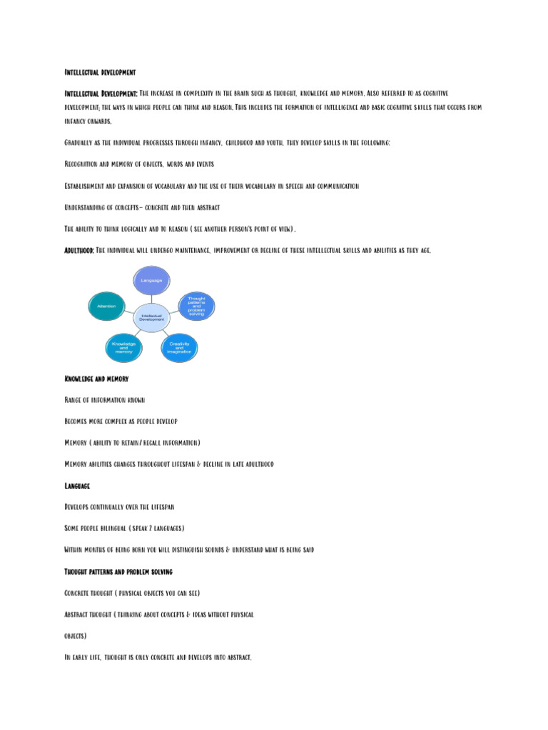 Understanding Intellectual Development | PDF | Thought | Cognitive ...