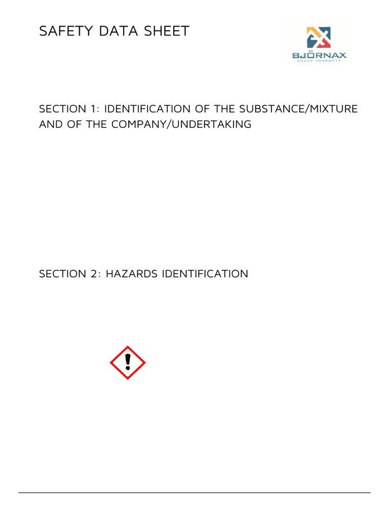 Safety Data Sheet for COLOUR SMOKE-AX 18 | PDF | Dangerous Goods | Toxicity