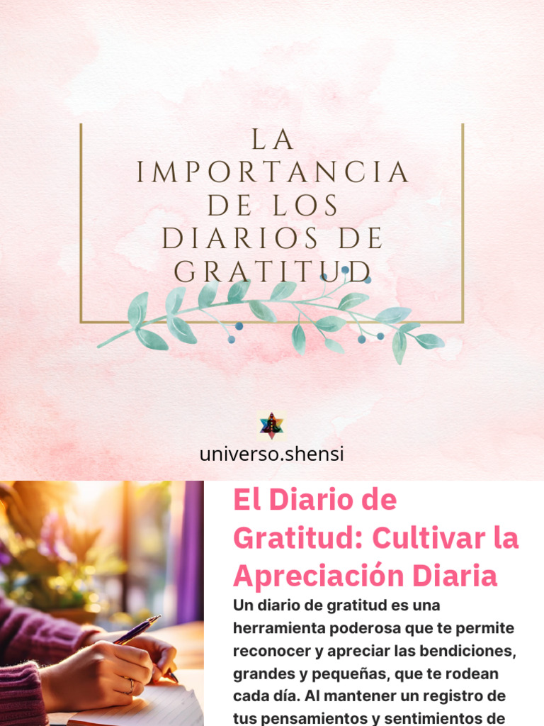 La Importancia de Los Diarios de Gratitud | PDF | Gratitud | Conceptos ...