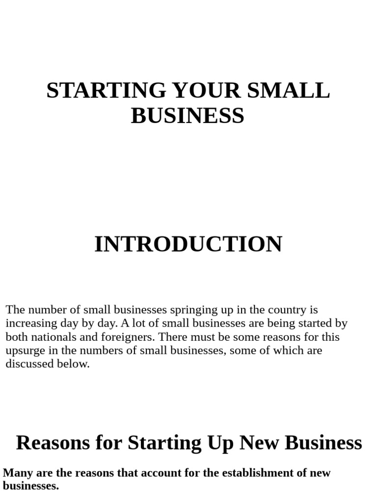 Chapter Three-Starting Your Small Business | PDF | Brainstorming ...