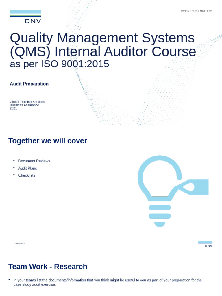 QMS IA_Module 03_v3 | PDF | Audit | Quality Management System