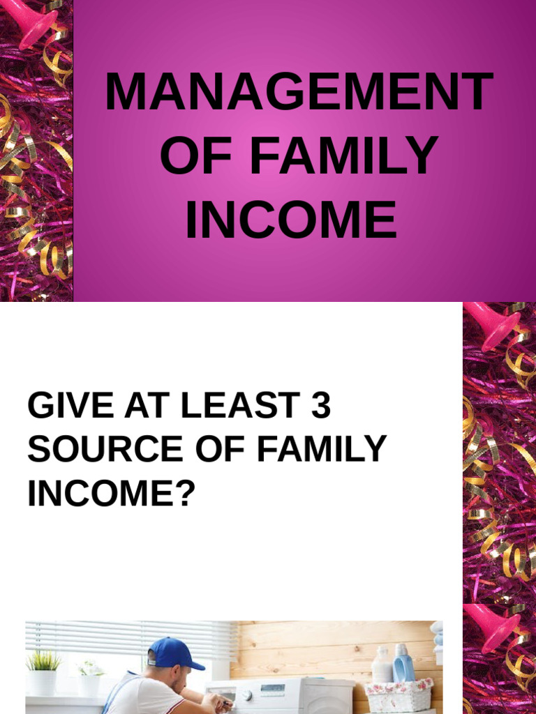 Sources of Family Income Explained | PDF