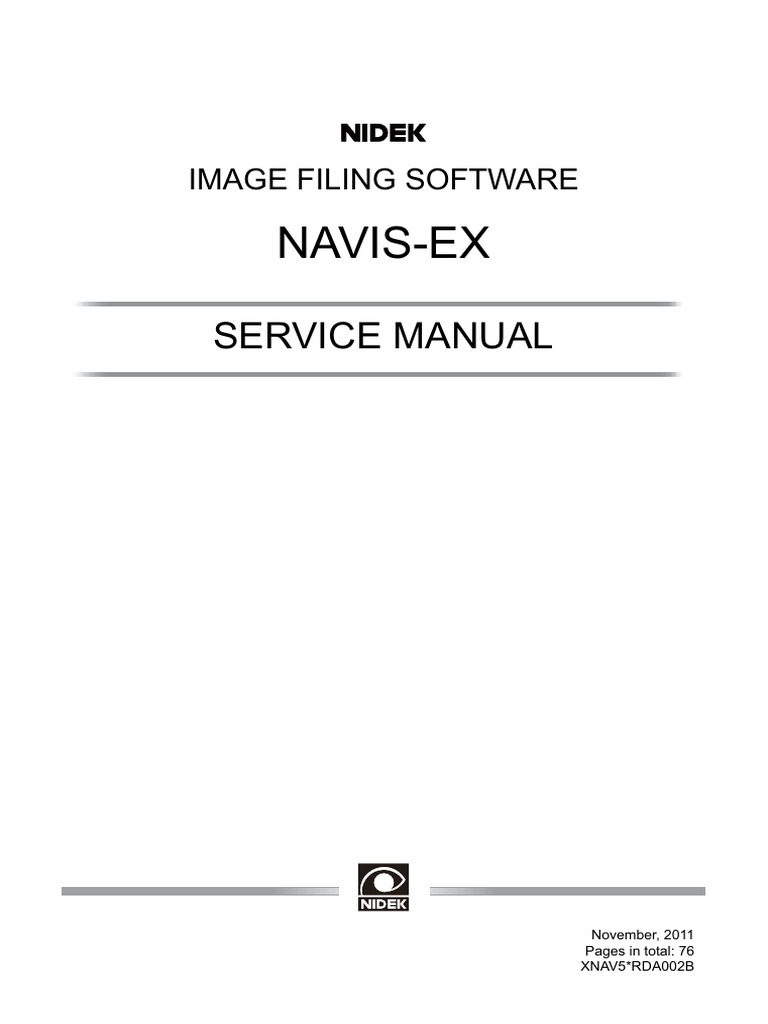 NAVIS-EX Software Service Manual | PDF | Windows 7 | Microsoft Windows
