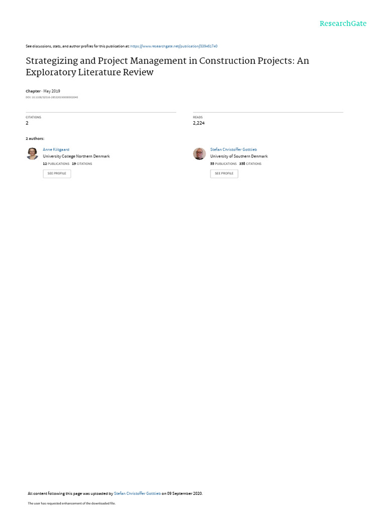 Strategizing and Project Management in Constructio | PDF | Project ...