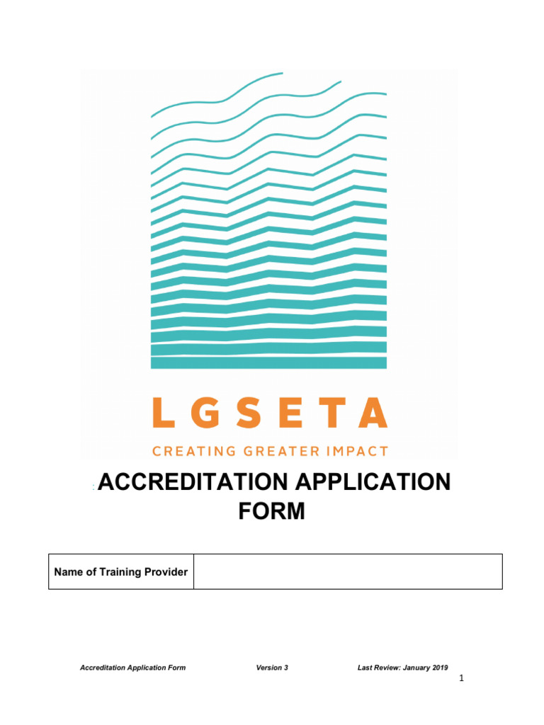 Accreditation Application Pdf