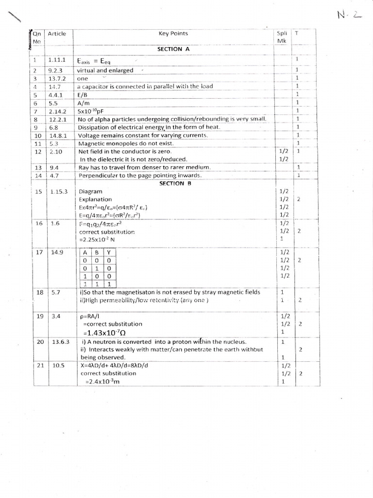 Answer Key Pdf Physical Sciences Physics