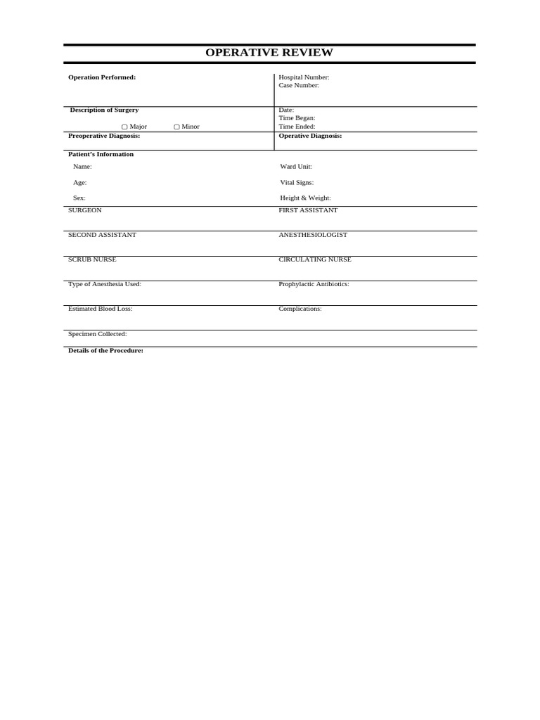 OPERATIVE-REVIEW-FORMAT | PDF