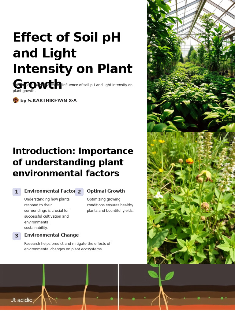 Effect of Soil PH and Light Intensity on Plant Growth (1) | PDF | Soil ...