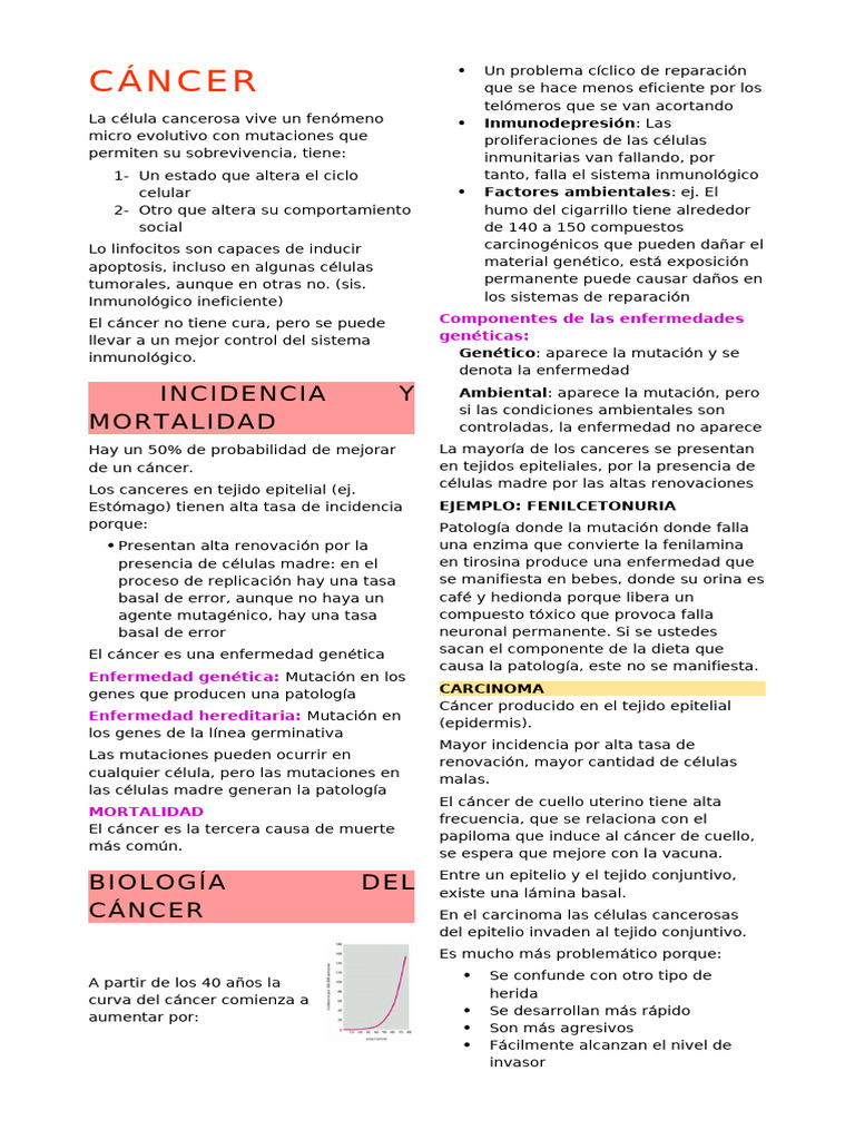 CÁNCER | PDF | Cáncer | Gen supresor de tumores