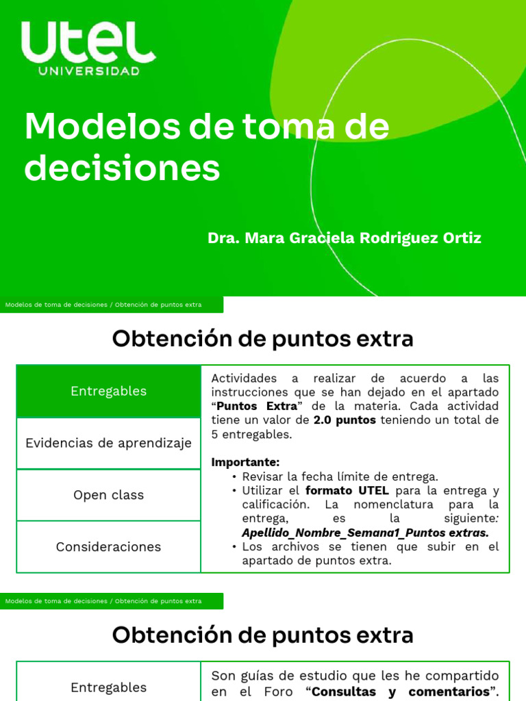 Modelos de Toma de Decisiones y Puntos Extra | PDF | Toma de decisiones ...