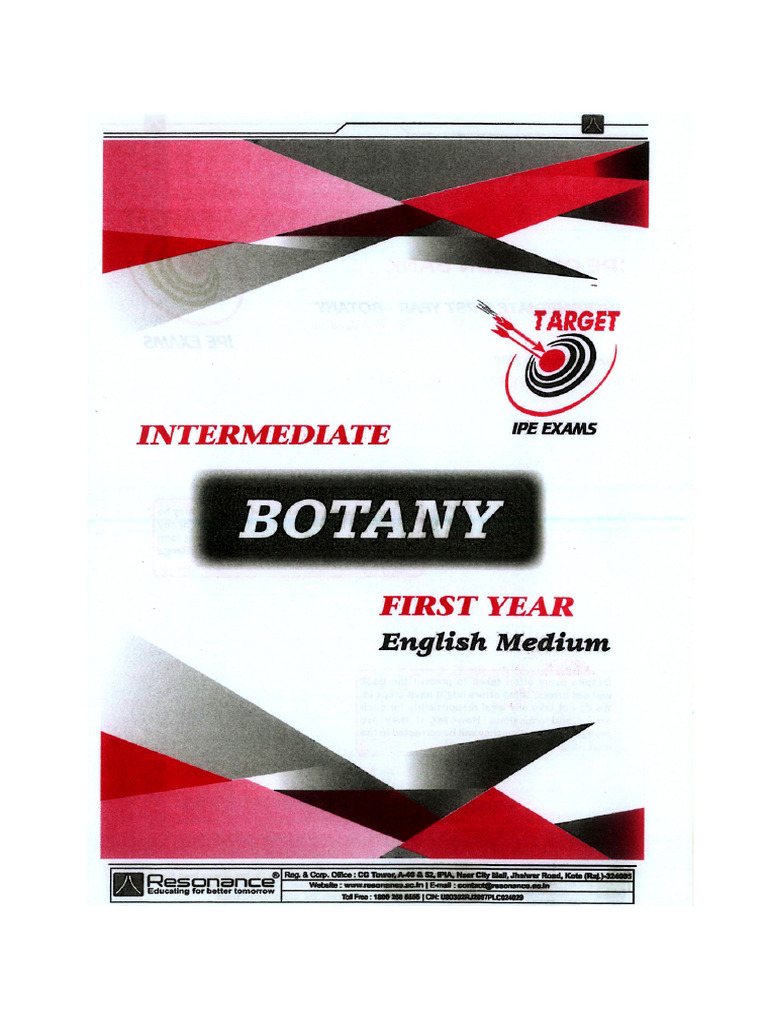 Botany - 1st Year IPE Material | PDF