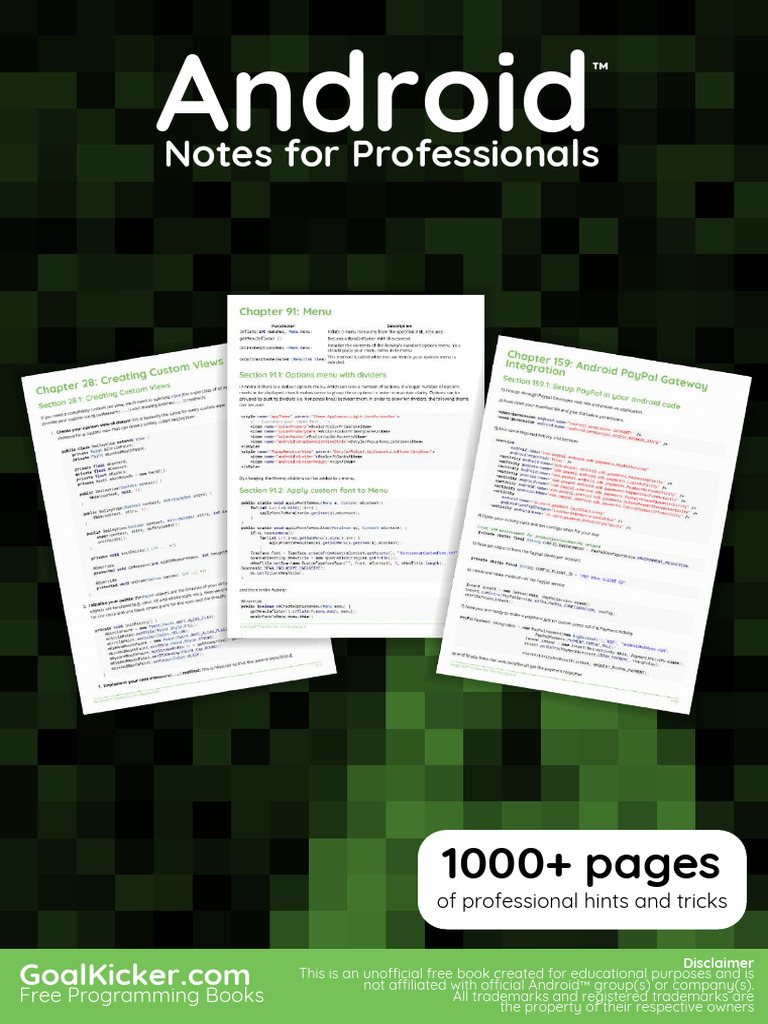 Android Notes for Professionals | PDF | Integer (Computer Science ...