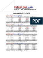 Daftar Harga Tenda