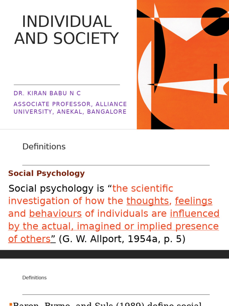 Individual and Society | PDF | Social Psychology | Attitude (Psychology)