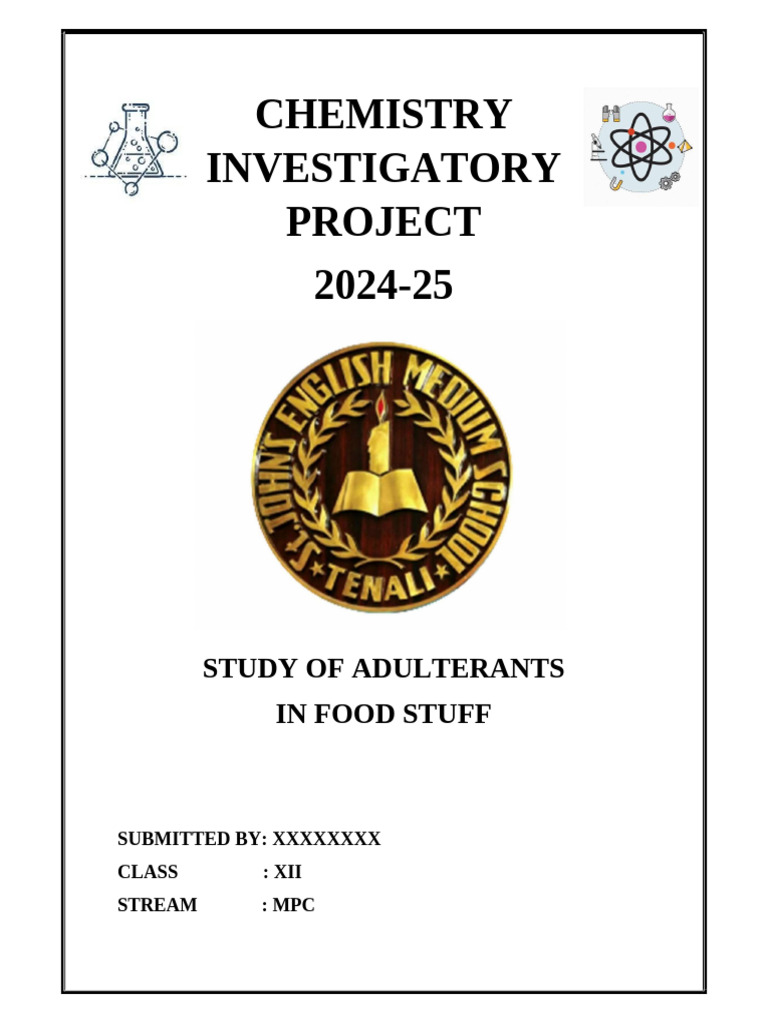 Food Adulterants Study Project 2024-25 | PDF | Chili Pepper