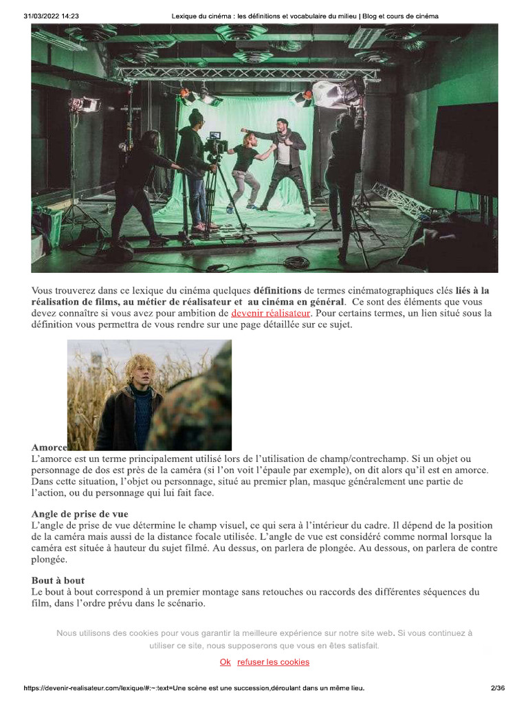 Lexique Cinema | PDF