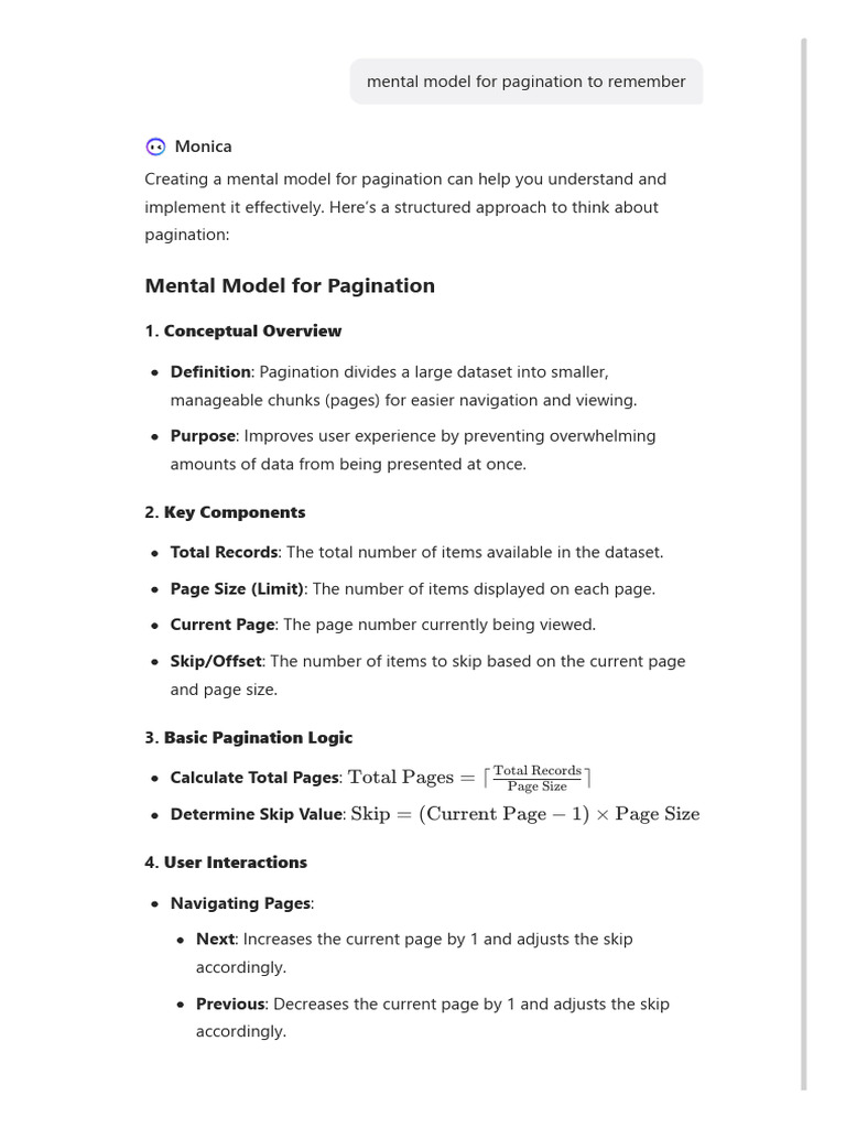 React Component With Pagination Suggestions - Monica AI Chat | PDF ...