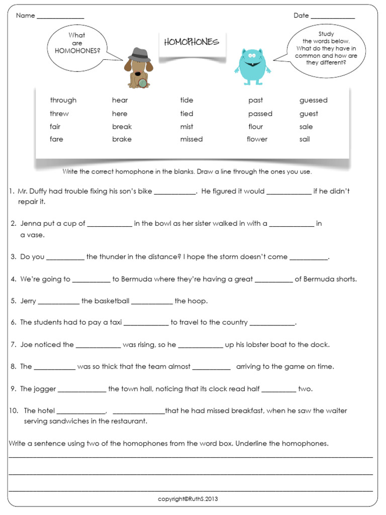 Homophones YBgp58bowqUL1eBa | PDF