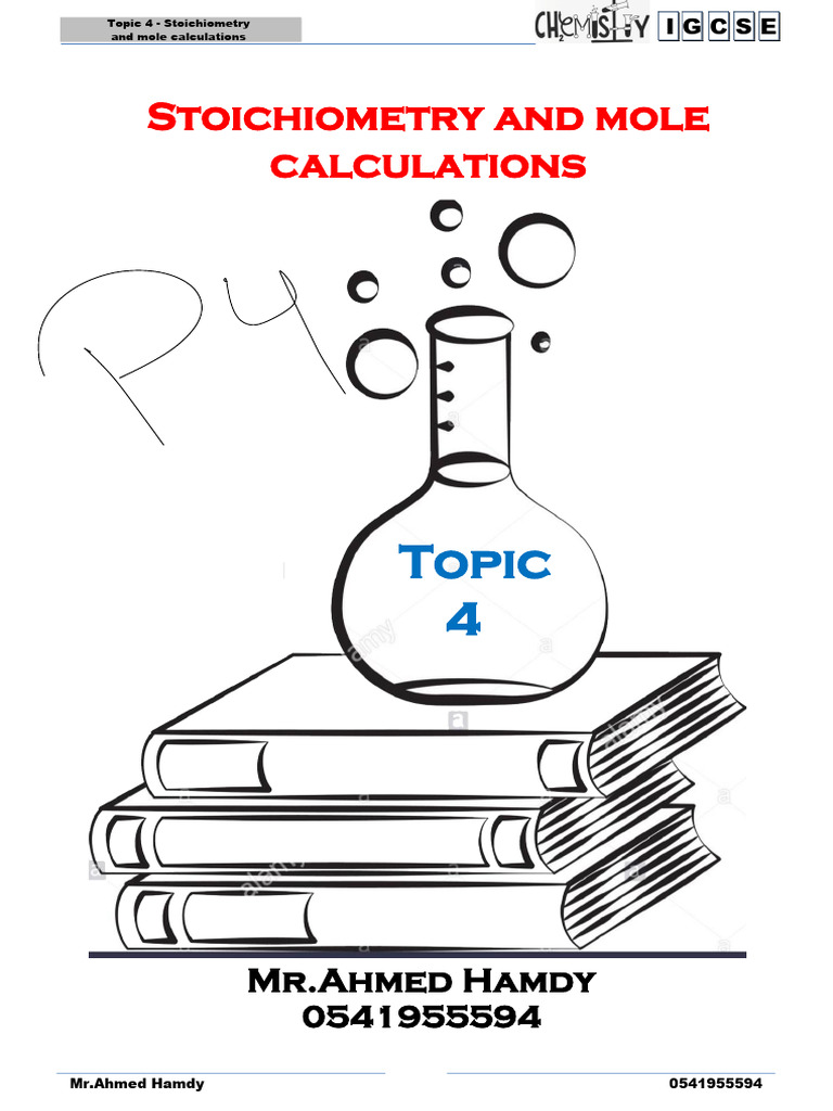 4- Topic 4 - Stoichiometry and Mole Calculations | PDF | Stoichiometry ...
