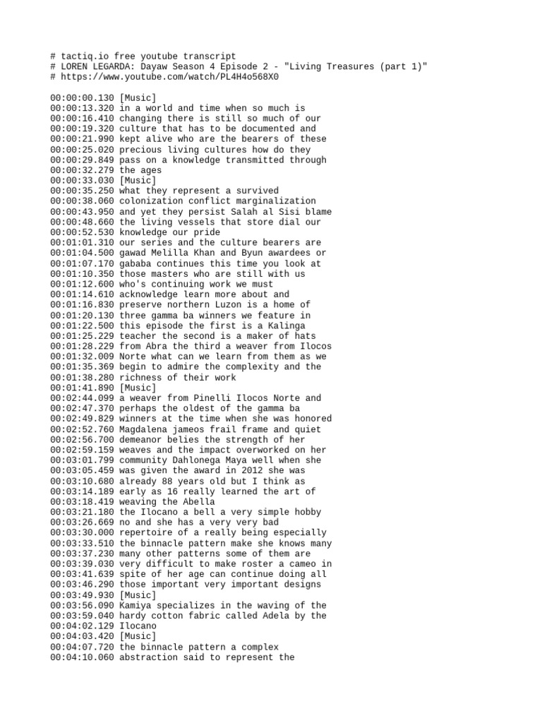 Tactiq Free Transcript PL4H4o568X0 | PDF