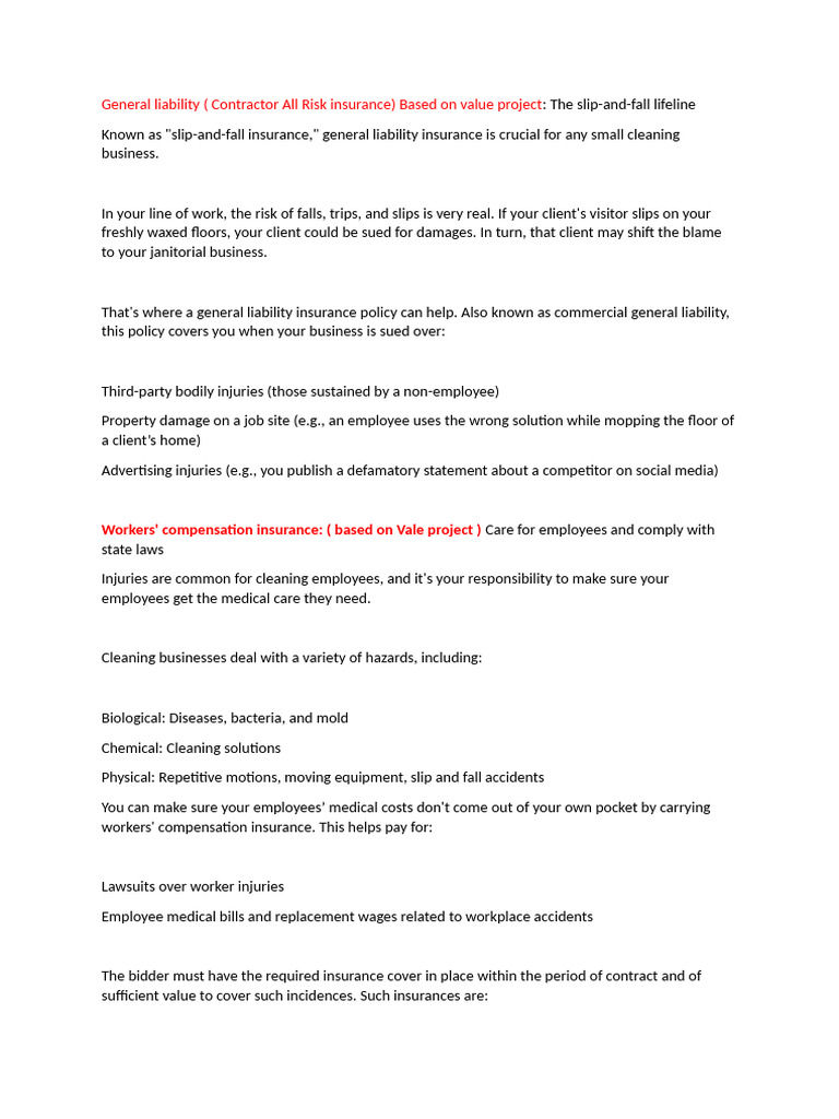 Type of Insurance | PDF
