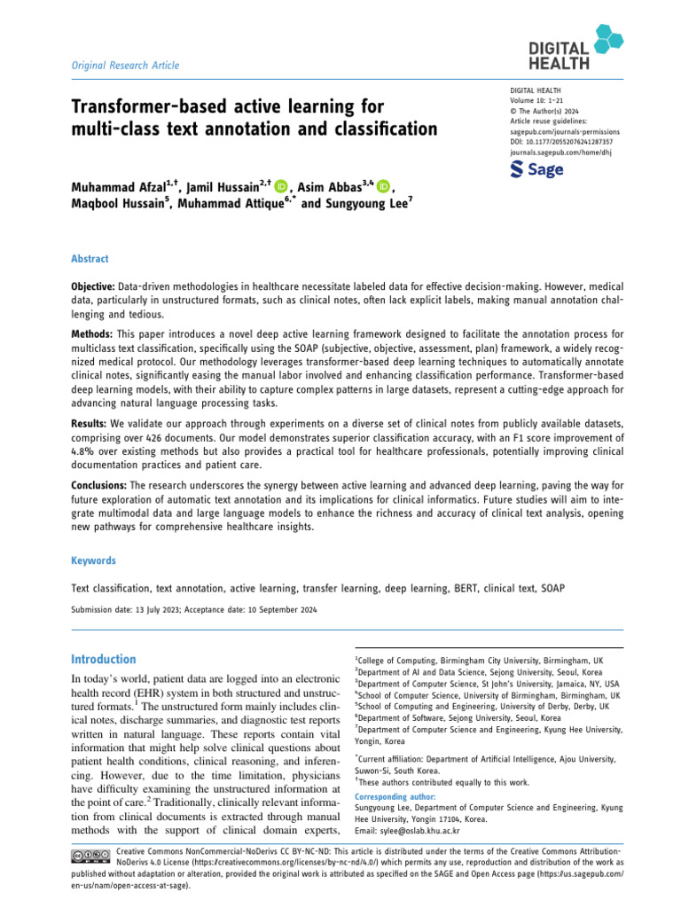 Transformer-Based Active Learning For Multi-Class | PDF | Machine ...