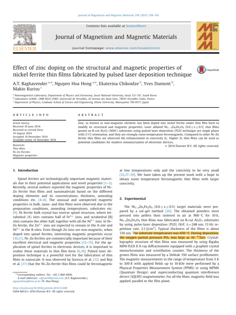 Effect of Zinc Doping On The Structural and Magnetic Properties of ...