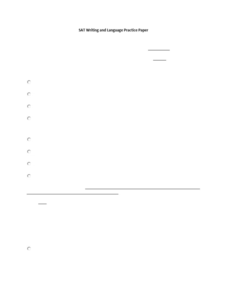 1606188020SAT Writing and Language Practice Paper 6 | PDF | Stefan Zweig